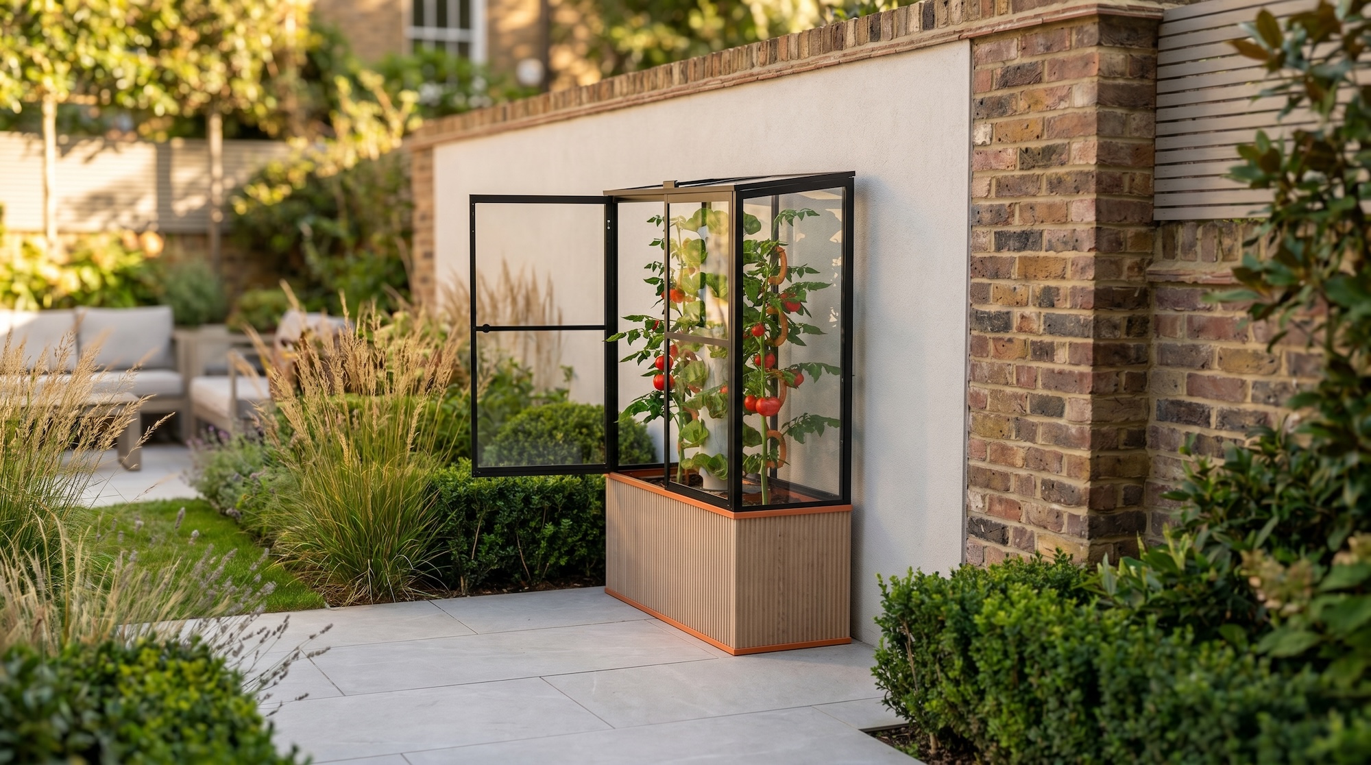 Yield GrowPod in a garden setting