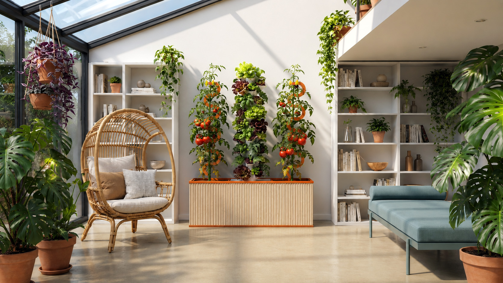 Yield smart greenhouse unit in a modern urban setting
